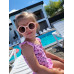 Сонцезахисні дитячі окуляри персикові для дівчинки