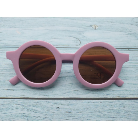 Дитячі круглі окуляри від сонця рожеві