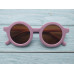 Детские круглые очки от солнца розовые
